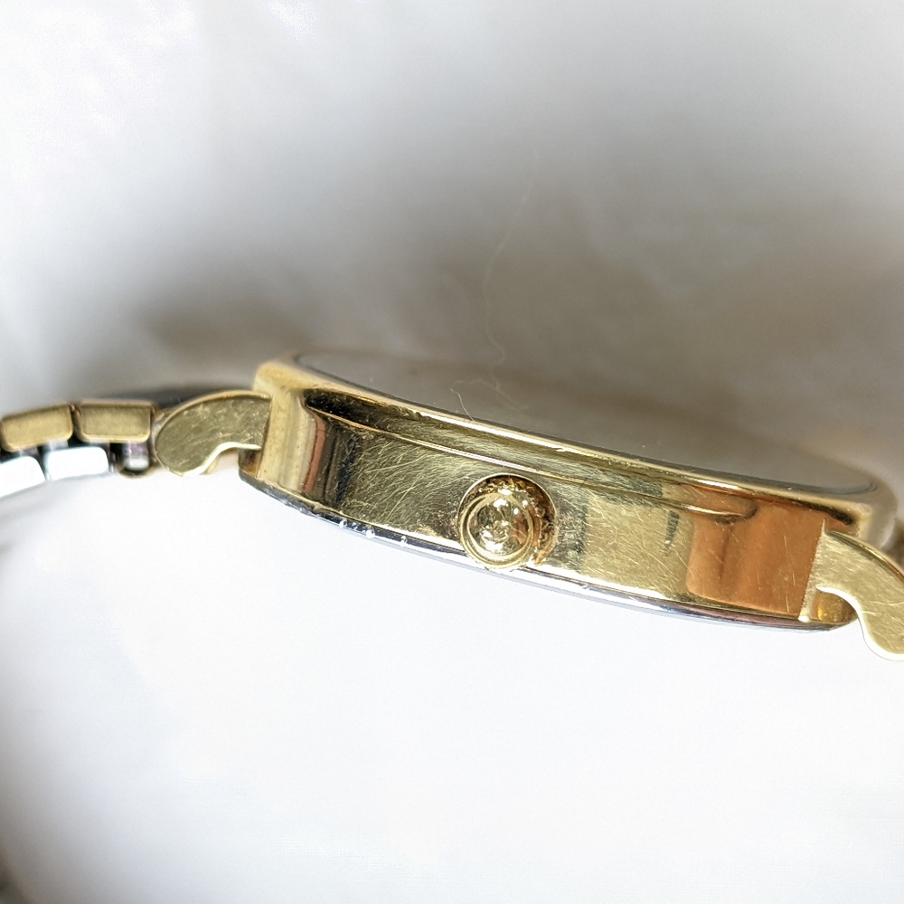 Longines vintage Wristwatch men's 950 Swiss 6140 Quartz GH gold black - Picture 5 of 8